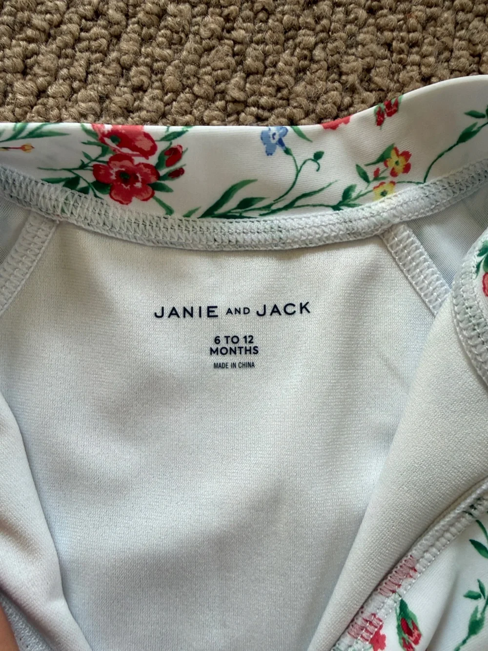 Janie and Jack Floral Girls Rashguard